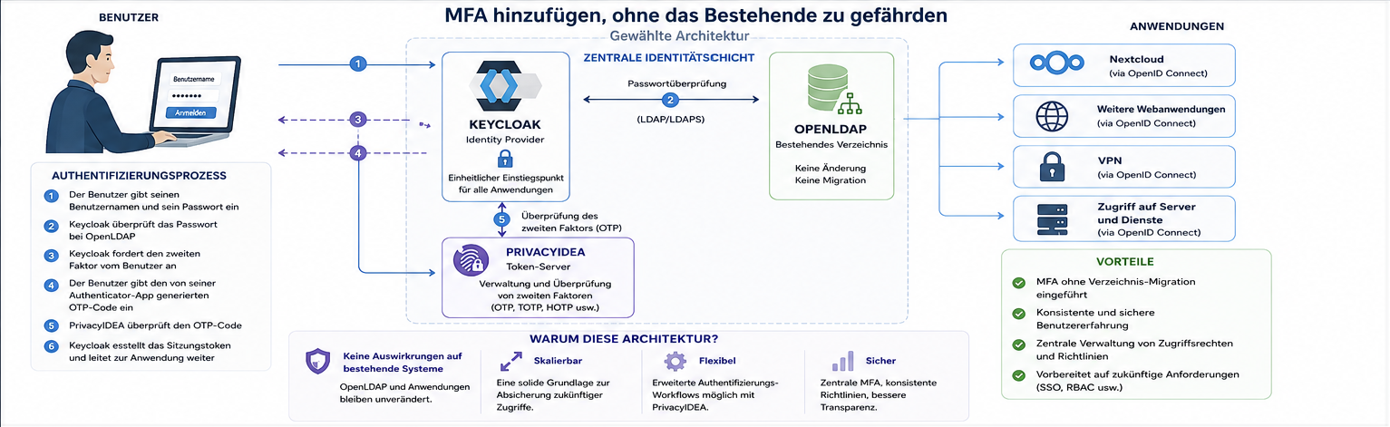 MFA hinzufügen, ohne das zu beeinträchtigen, was bereits funktioniert.